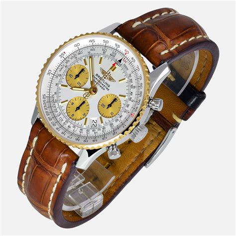 breitling navitimer 01 gold|breitling navitimer gold bezel.